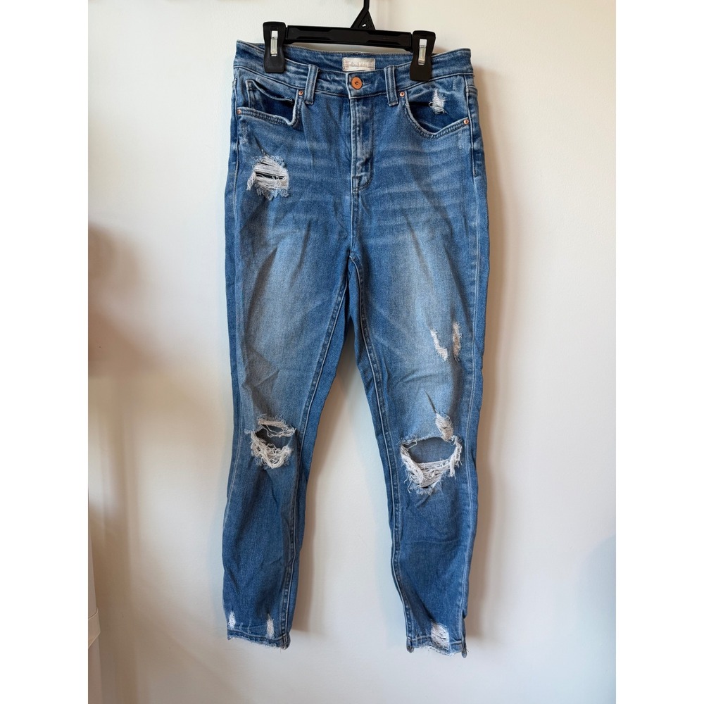 Altard State Womens High Rise Distressed Skinny Jeans Blue Size 27 Distressed